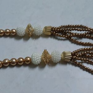 Golden white beads necklace ❤