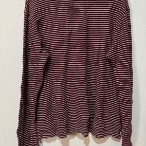 Maroon Stripped Sweater Like Top