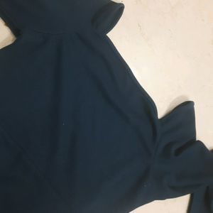 Sweatheart Neck Dress, Teal Color, Bodycon Dress