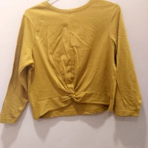 Mustard Knotted Top