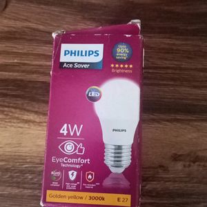 Philips Led 4W bulb with e27 base- warm light