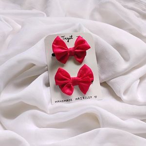 Pink Bow Hairclip