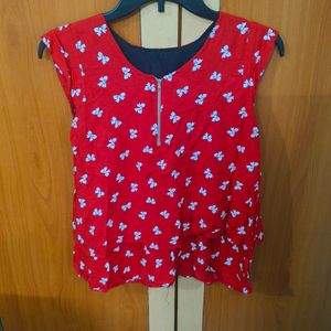 Red Bow fashionable Top