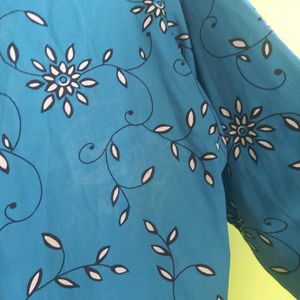 PlusS Blue Floral Print Tunic