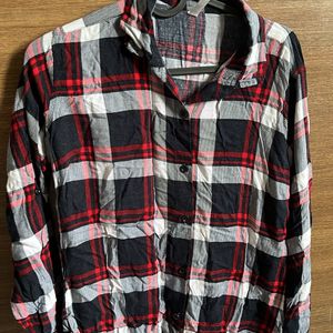 Checked Shirt Can Be Worn Over Top