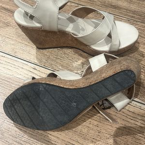 Marc Loire Strappy Wedges With Buckle Closure