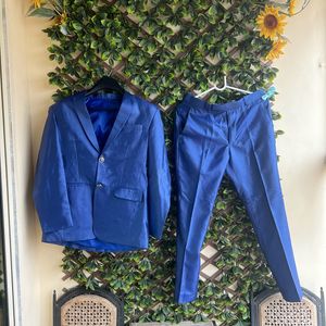 Blue Color Blazer Pant Set