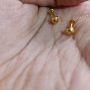 Gold Diamond Cut 22crt Studs