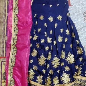 Navy blue Pink Lehenga Choli