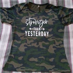 Camouflage Print Women's Tshirt