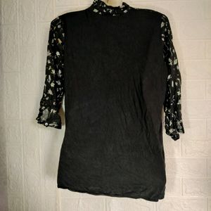 Black Corian Thrifted Top