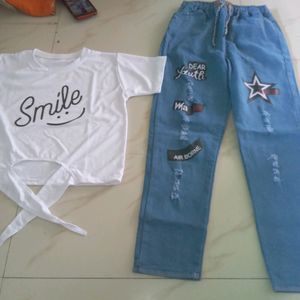 Smile T Shirt With Jeans