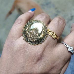 stone mirror finger ring🔥