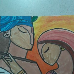 Radha And Krishna Drawing