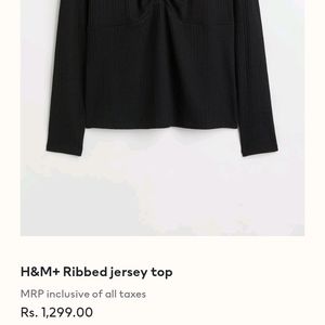 H&m Black Revealing Top