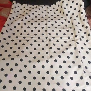 Black Kurti With White Dots