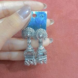 Silver Jhumka