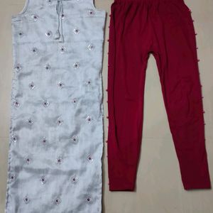 Kurti And Struchabel Leggings