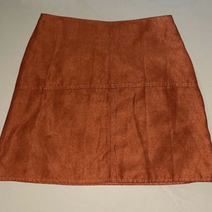 suede mini vintage skirt🤎