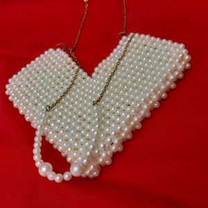 Heart Shape Pearl Mini Handbag