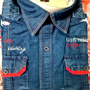 Denim Shirt For Boys Aged 6 To 9 Years