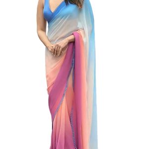 Trending Aliya Bhat Ombre Effect Saree