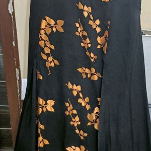 Black And Orange Colour Ka Kurta Set