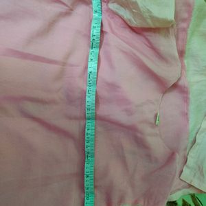 Beautiful Pink Rainbow Kadana Work Kurta