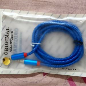 EP to ईपी (Aux) Nylon Braided Cable...Blue color