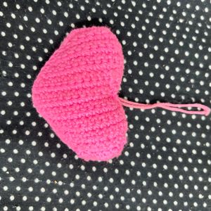 Amigurumi Crochet Heart Keychain