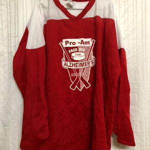 Athletic Knit Red Long Sleeve Jersey