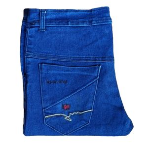 Blue Casual Wear Mens Plain Denim Jeans