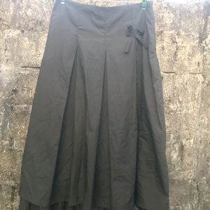 Coquette Vintage Bow Black Long Skirt