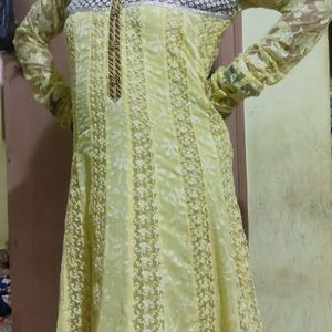 Light Yellow Dress - Poly Cotton, Comfortable