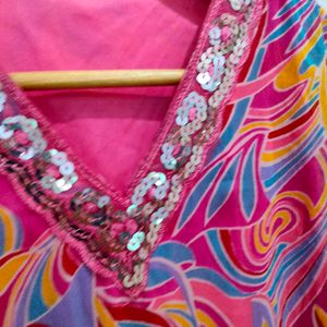 Pink Short Kurti