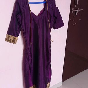 Stitched Straight Kurti With 3/4th Sleeves