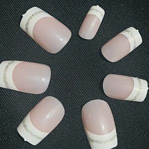 Glitter design, fake nails