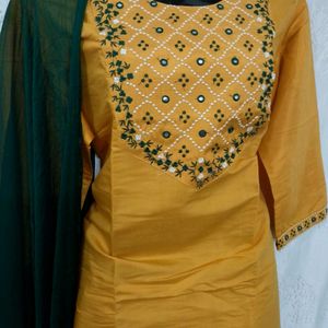 New Silk Kurta Set With Dupatta