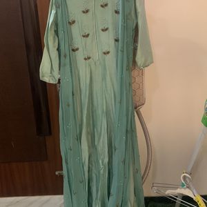 Gown With Shrug Heavy Handwork