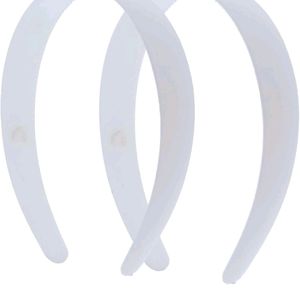 ASG White 1 Inch Plastic Hard Headband