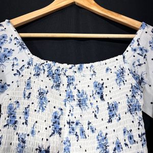 Flower Print White Top (Women’s)