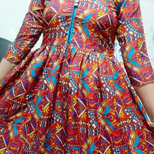 Short Neck Frock Style Kurti