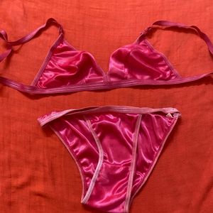 lingerine set pink