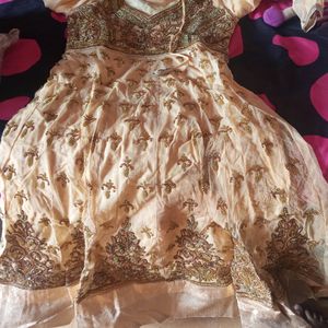 Net Anarkali Nikah Dress