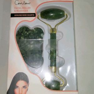 Gua Sha Face Roller |Green Stone For Under Eye