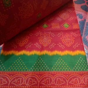 Pure Cotton Bandhani Saree