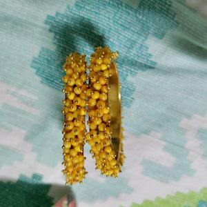 Yellow Haldi Bangles