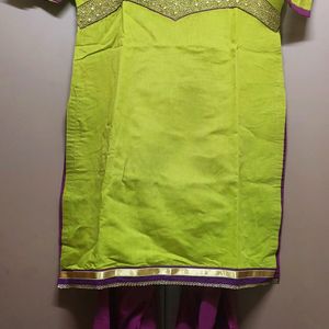 Tailored  silk cotton salwar set