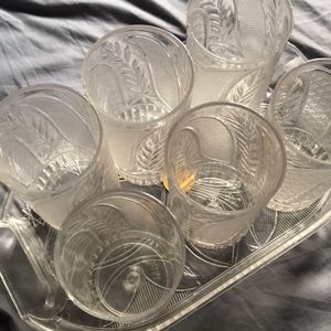 Glass Set With Tray