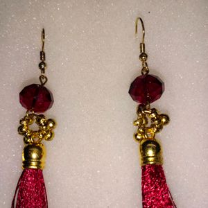 Long Silk Thread Earrings